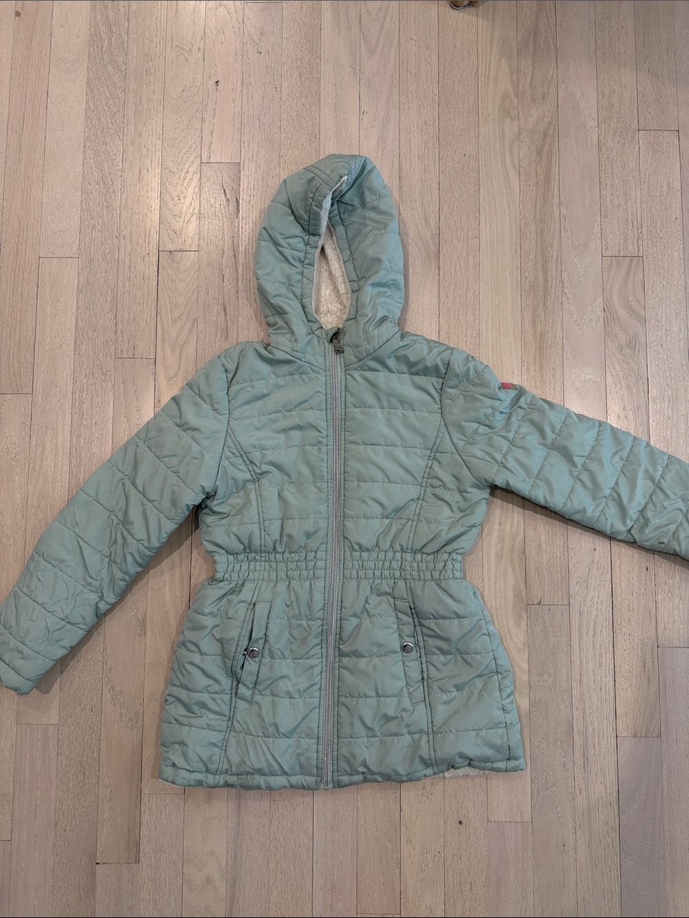 Limited Too Light Teal Hooded Quilted Puffer Jacket